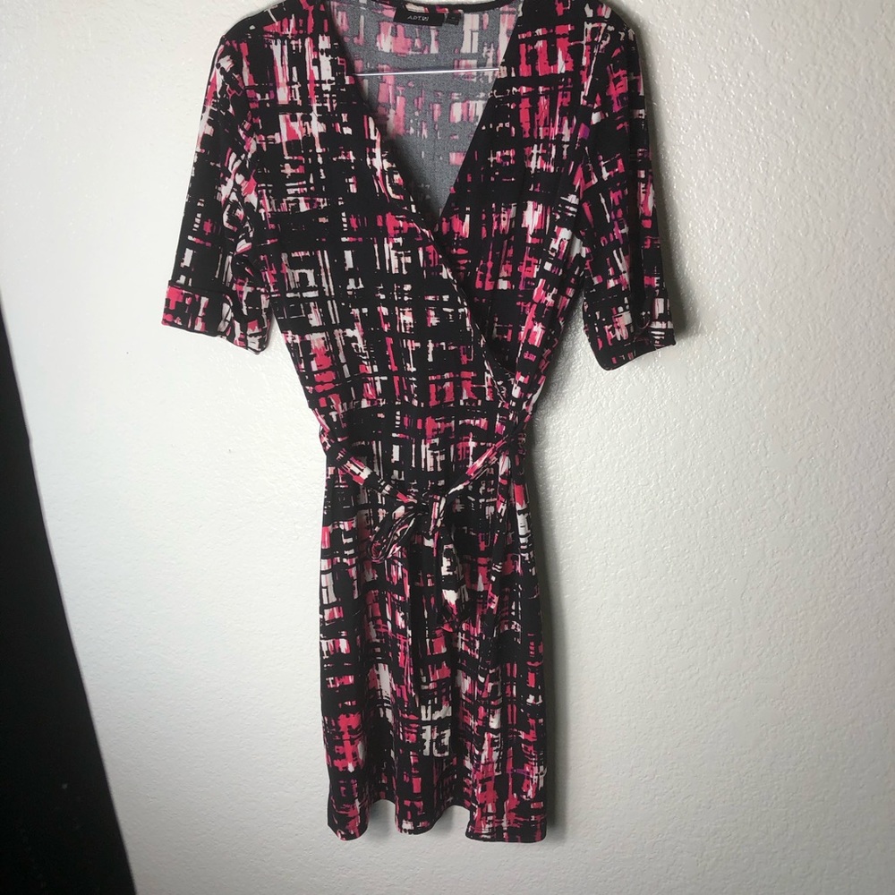 Apt 9 Geo Print Surplice Mini Dress